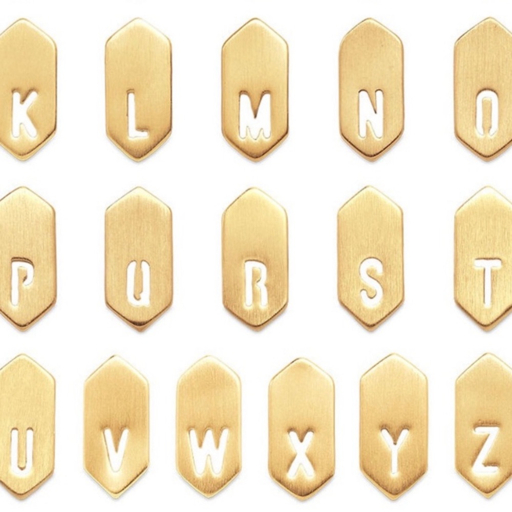 KEEP Collective Brushed Gold Geo “S” Charm